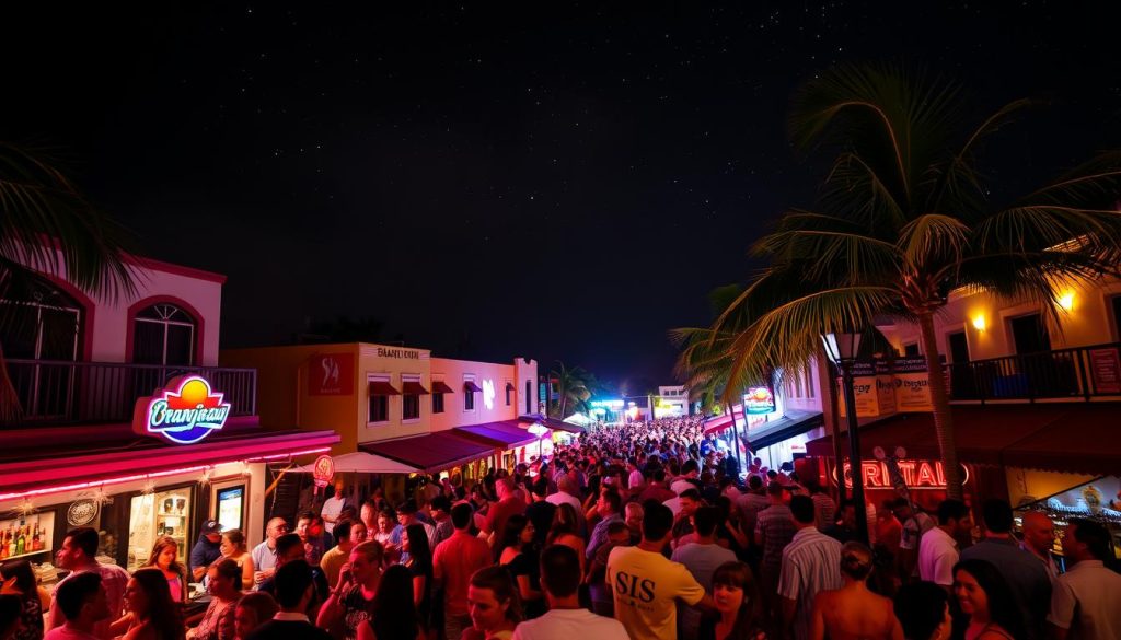 Oranjestad nightlife scene Oranjestad nightlife scene