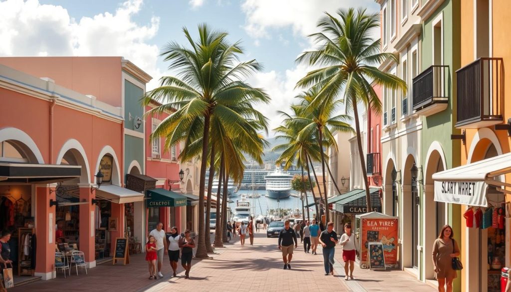 Oranjestad port area shopping Oranjestad port area shopping