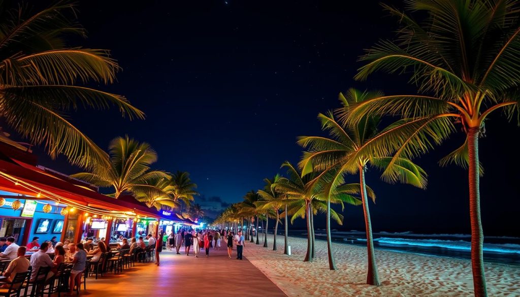 Palm Beach Aruba night scene Palm Beach Aruba night scene
