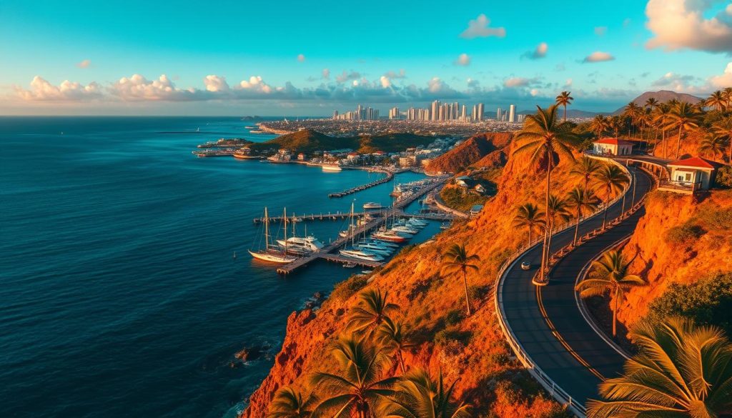 Palm Beach Oranjestad route distance Palm Beach Oranjestad route distance