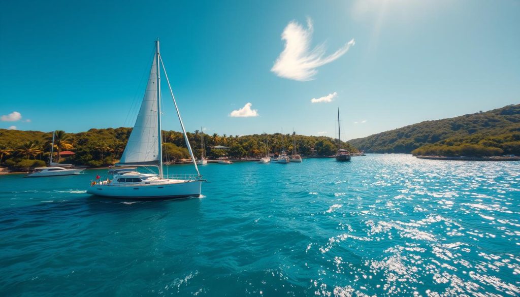 Sailing conditions in Jolly Harbour Sailing conditions in Jolly Harbour
