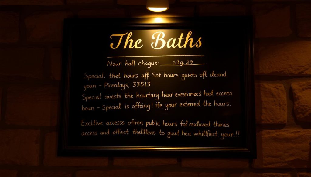 The Baths hours of operation The Baths hours of operation