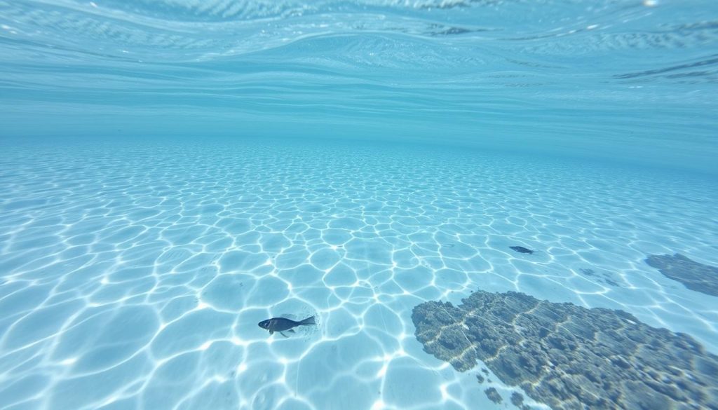 Water clarity at Baby Beach for snorkeling Water clarity at Baby Beach for snorkeling