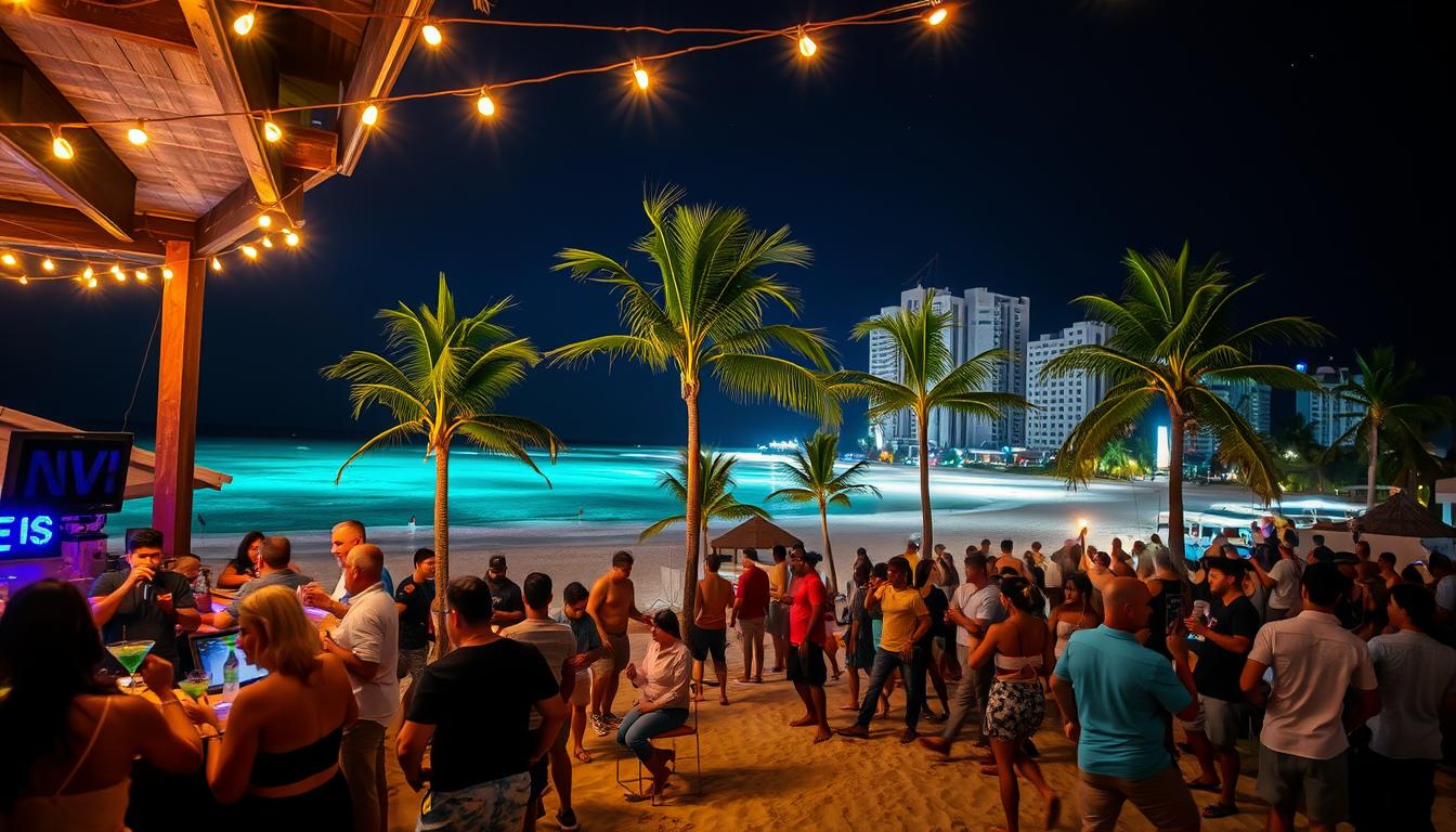 What nightlife is available in Palm Beach Aruba?