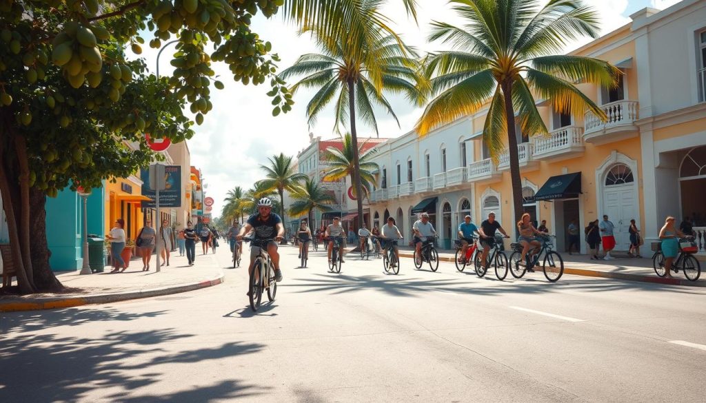 biking in Oranjestad biking in Oranjestad