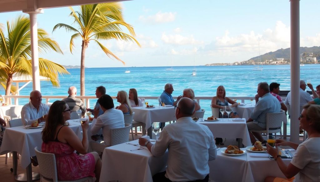 waterfront dining in Dickenson Bay waterfront dining in Dickenson Bay