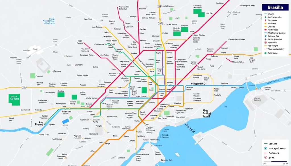 BrasÃlia transport map BrasÃlia transport map