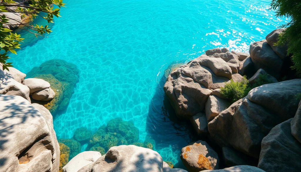 Crystal clear waters for snorkeling Crystal clear waters for snorkeling