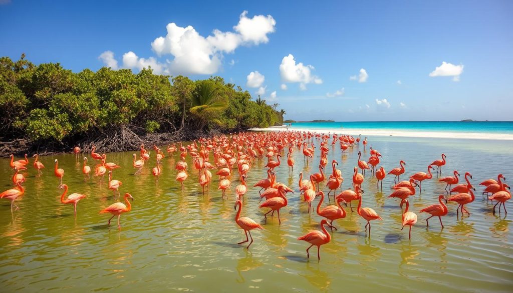 Flamingo habitat in Anegada Flamingo habitat in Anegada