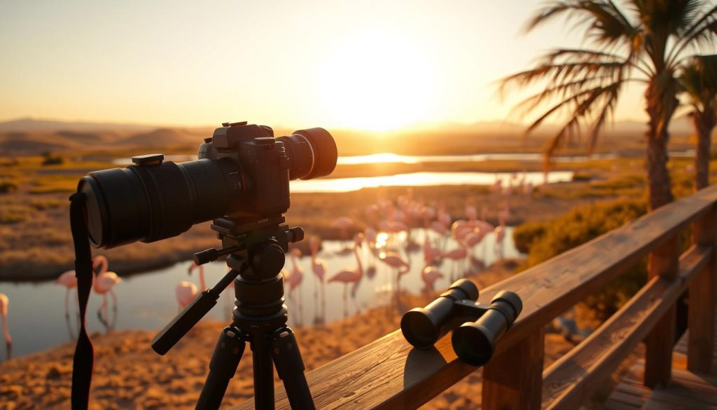 Flamingo watching equipment Flamingo watching equipment