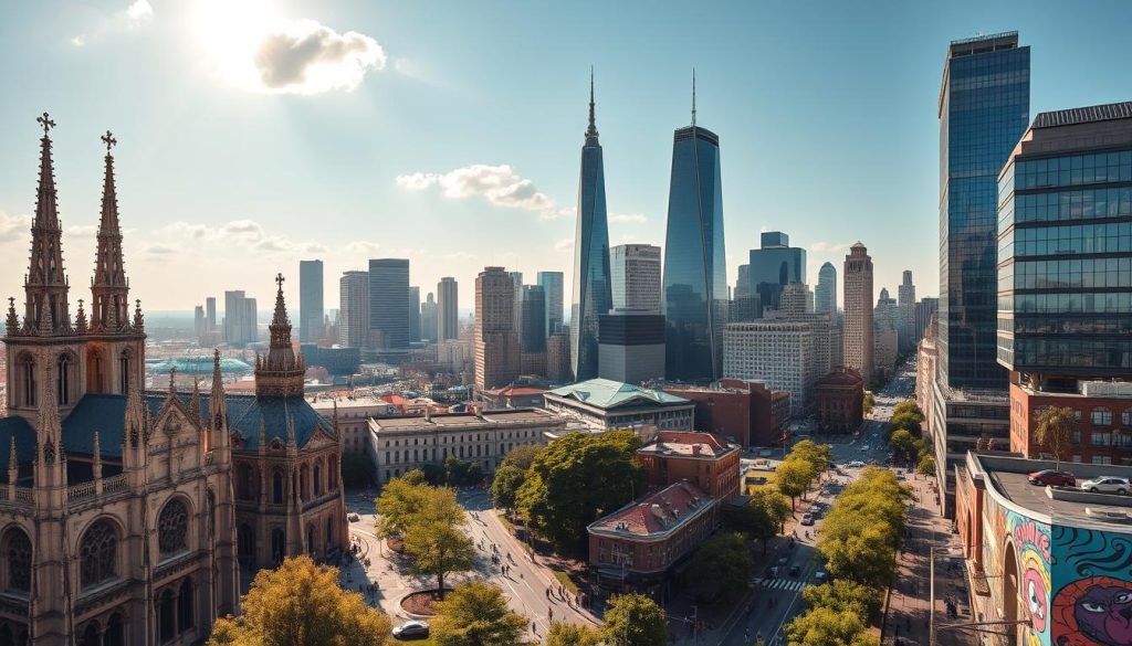 Historical Landmarks and Modern Urban Attractions Historical Landmarks and Modern Urban Attractions
