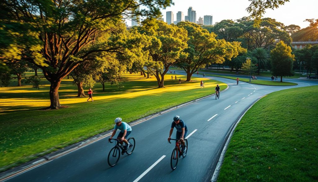 Ibirapuera Park cycling path Ibirapuera Park cycling path