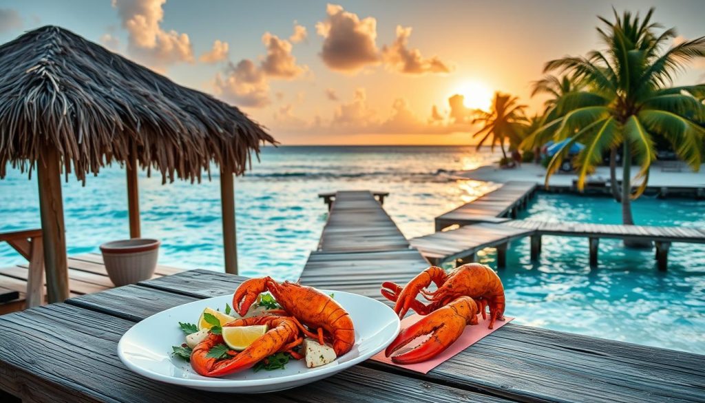 Lobster dining Anegada Lobster dining Anegada