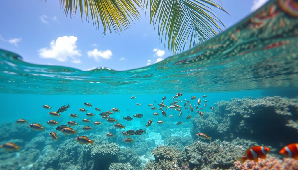 Snorkeling in Crystal clear waters Snorkeling in Crystal clear waters