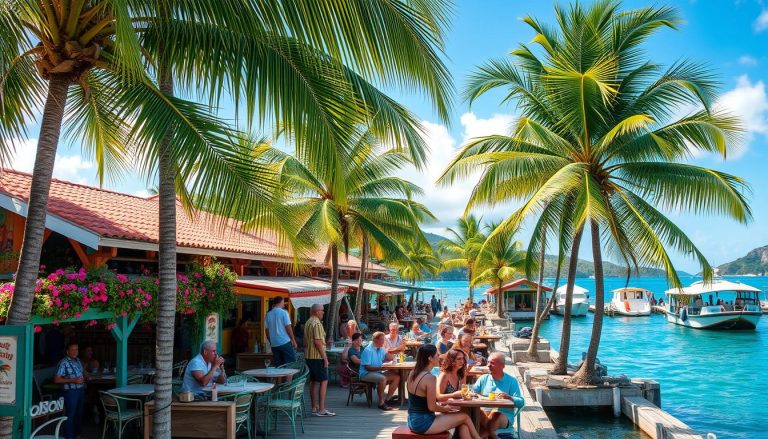 What dining options are available on Jost Van Dyke?