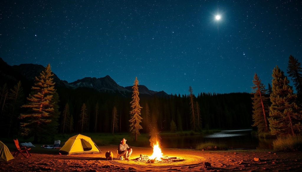 Yellowstone National Park Camping Landscape Yellowstone National Park Camping Landscape