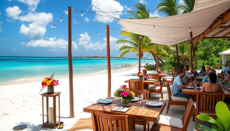 peter island beachfront dining