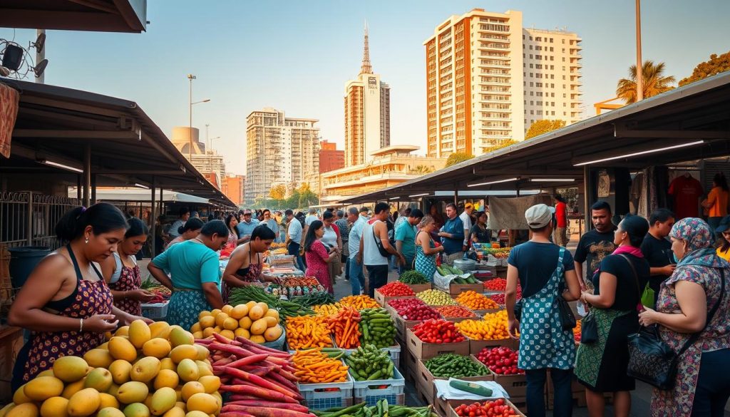 BrasÃlia market scene BrasÃlia market scene