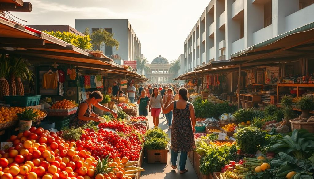 BrasÃlia market scene BrasÃlia market scene