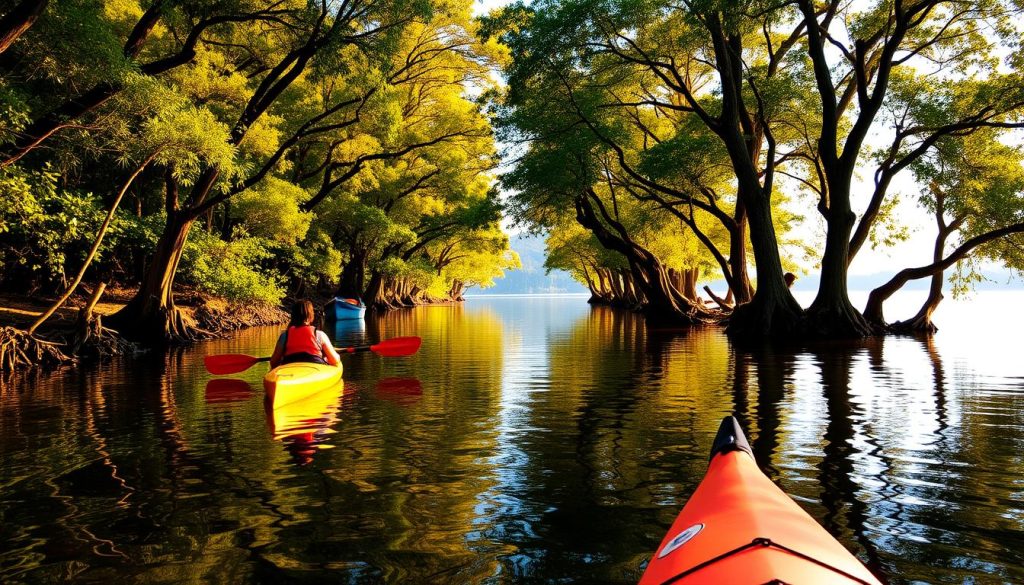 Guided Bosque de Arrayanes kayaking trips Guided Bosque de Arrayanes kayaking trips