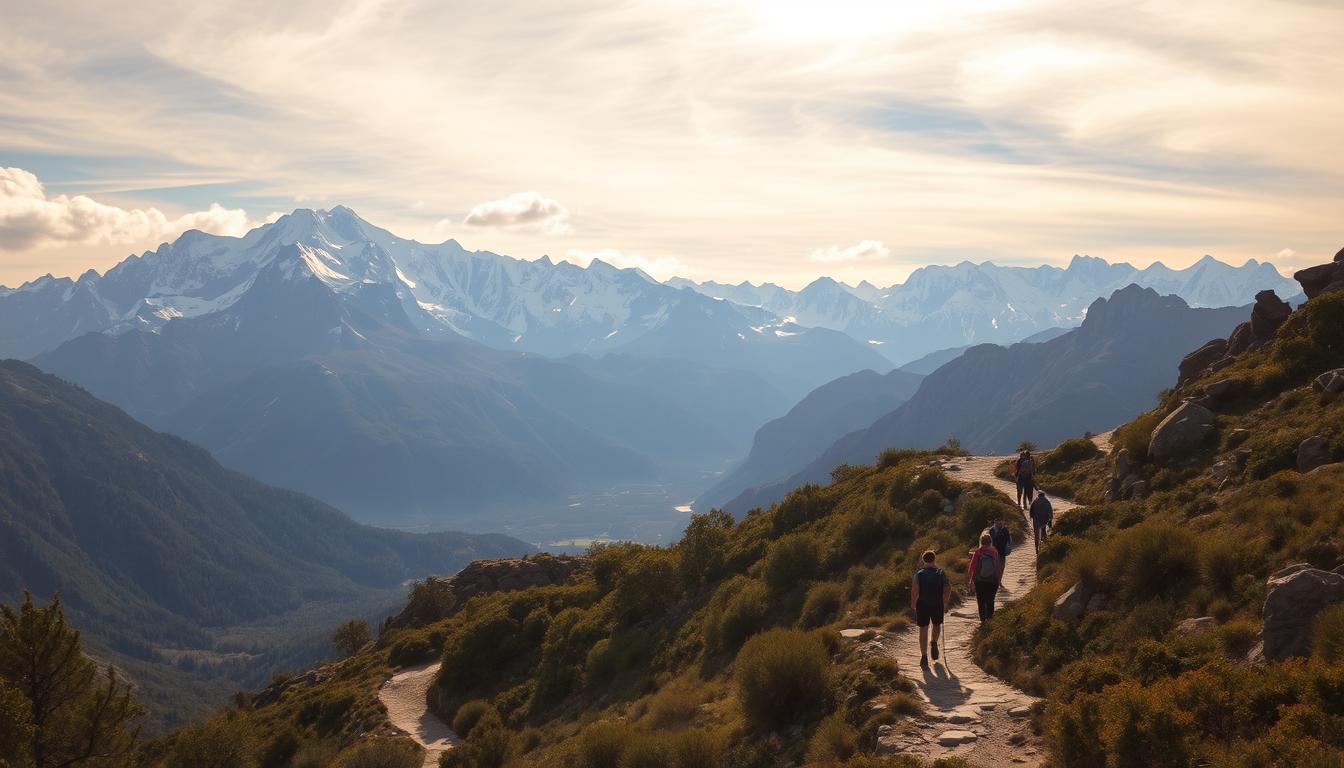 Hiking trails with panoramic views in Mendoza mountains