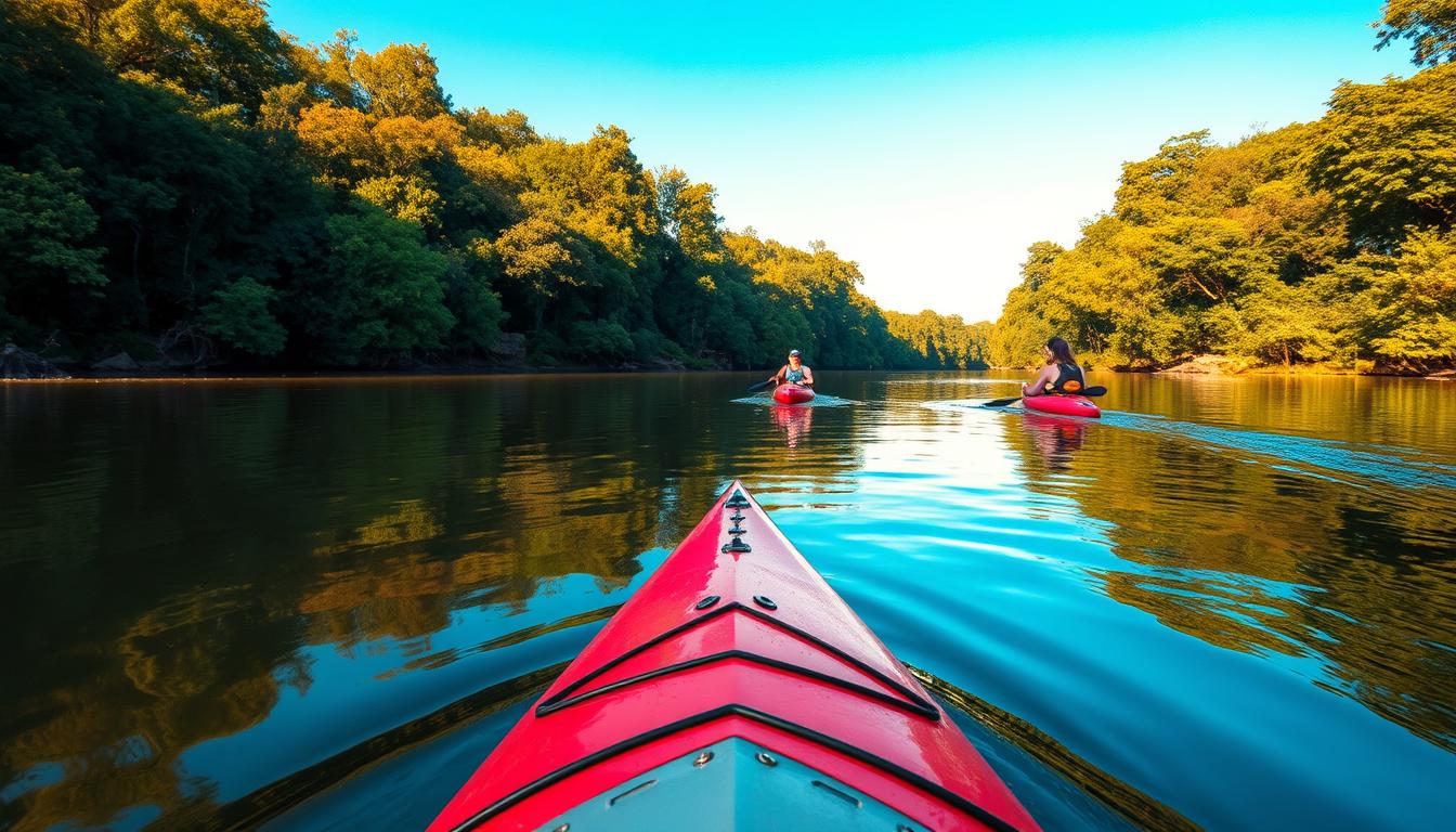 Kayaking or stand-up paddleboarding on the Paraná River