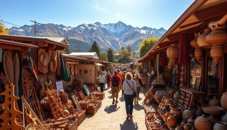 Local arts and crafts markets in Bariloche city center