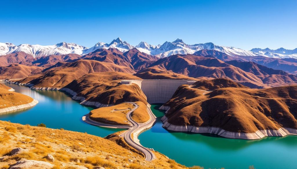 Potrerillos Dam landscape Potrerillos Dam landscape