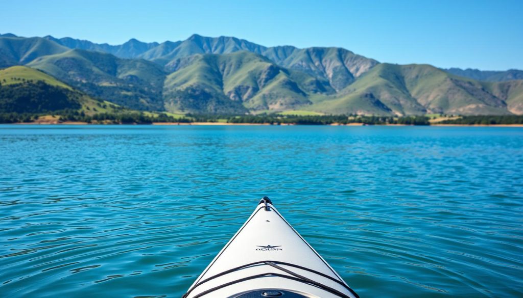 kayaking on Los Molinos Reservoir kayaking on Los Molinos Reservoir