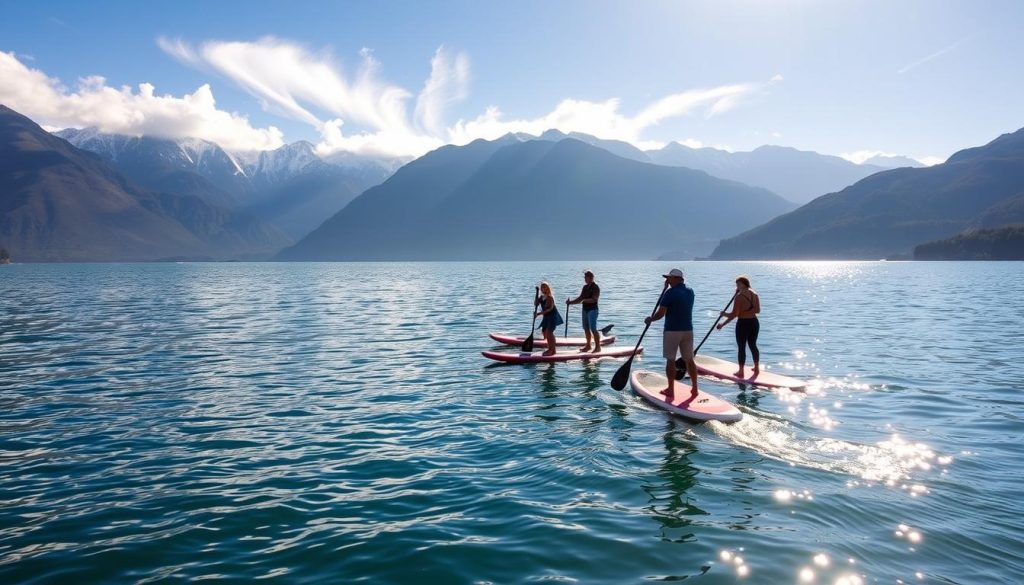 paddle board lessons on Nahuel Huapi Lake paddle board lessons on Nahuel Huapi Lake