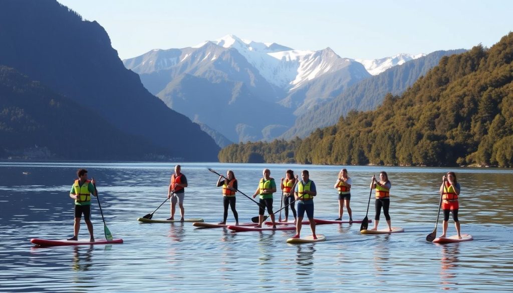 paddle board lessons on Nahuel Huapi Lake paddle board lessons on Nahuel Huapi Lake