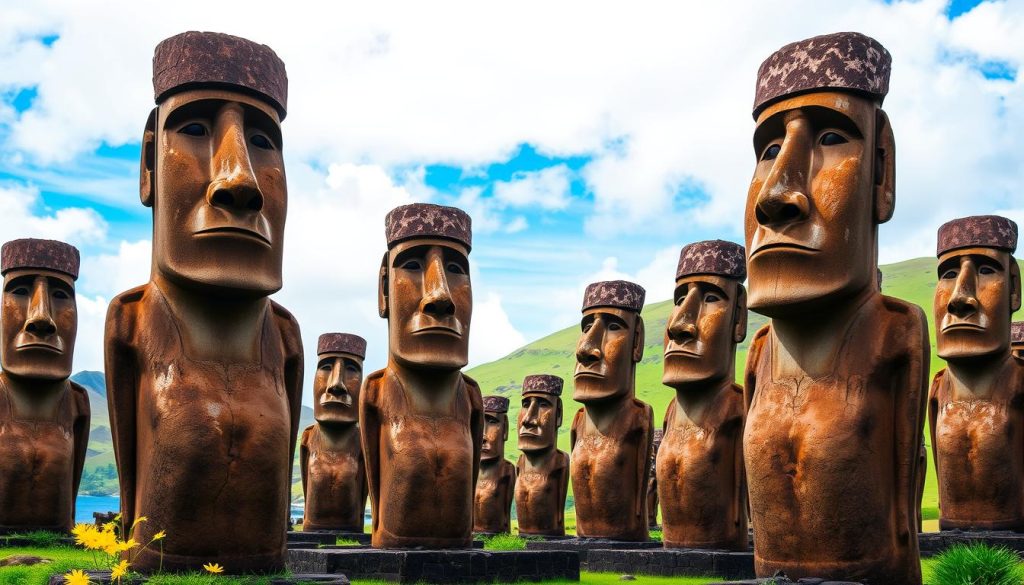 Easter Island Moai statues Easter Island Moai statues