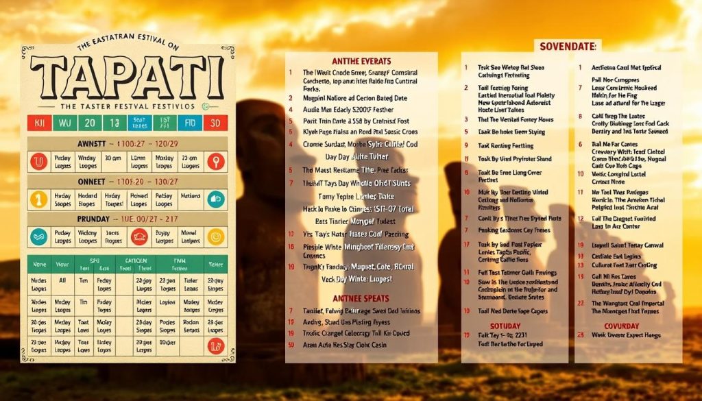 Easter Island Tapati festival schedule Easter Island Tapati festival schedule