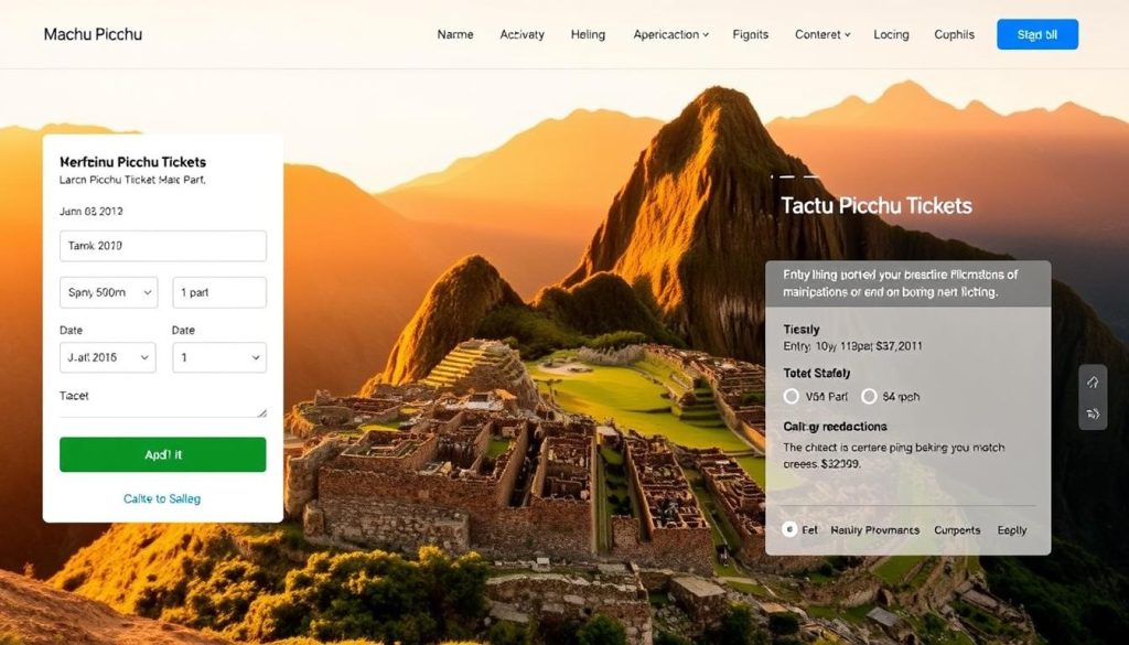 Machu Picchu ticket booking website Machu Picchu ticket booking website