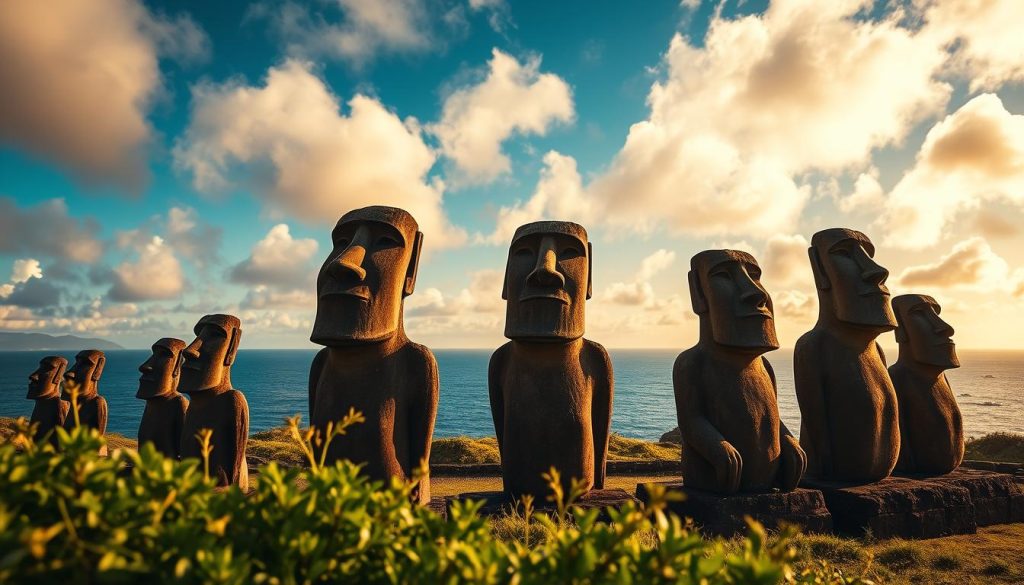 Moai statues on Easter Island Moai statues on Easter Island