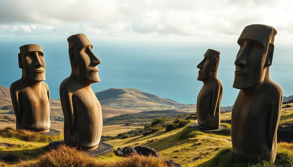 Moai statues on Easter Island Moai statues on Easter Island