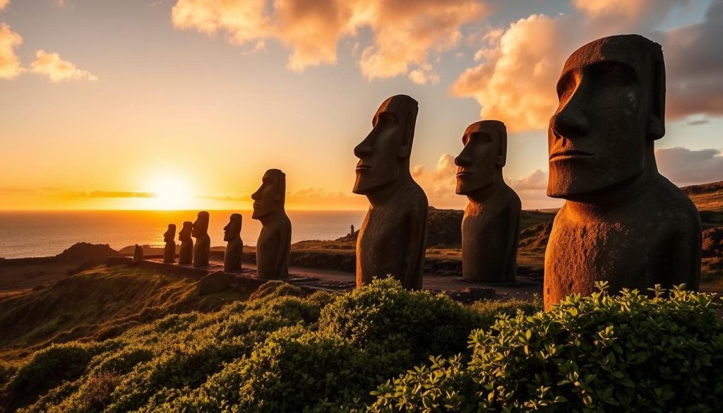 Moai statues on Easter Island Moai statues on Easter Island