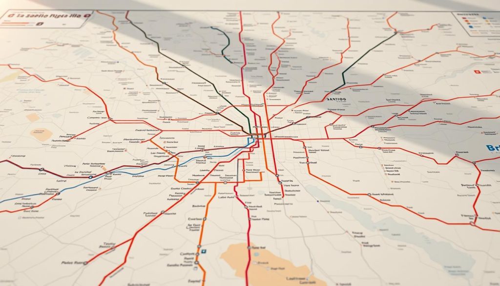 Santiago transportation map Santiago transportation map