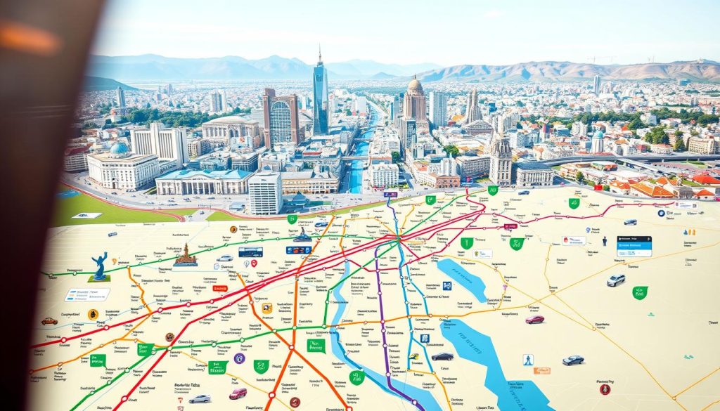 Santiago transportation map Santiago transportation map