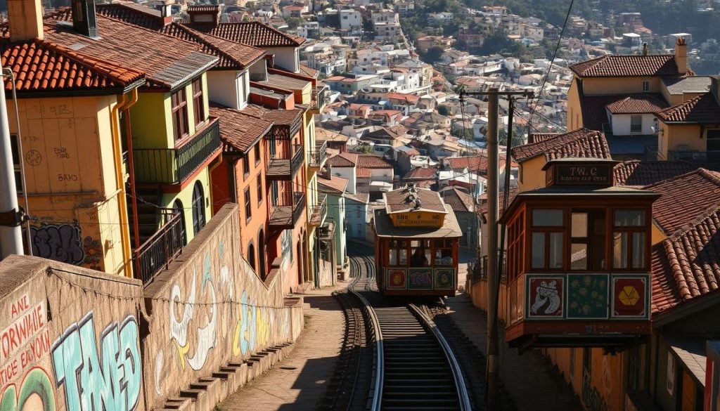 Valparaíso funiculars and hills Valparaíso funiculars and hills