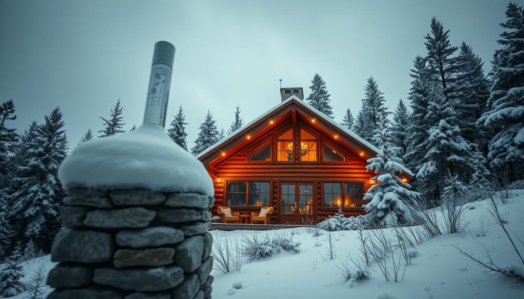 cozy cabin in November cozy cabin in November