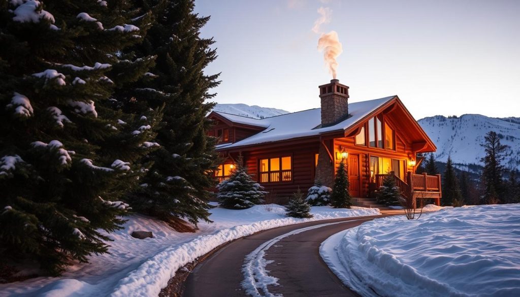 cozy mountain lodges in November cozy mountain lodges in November