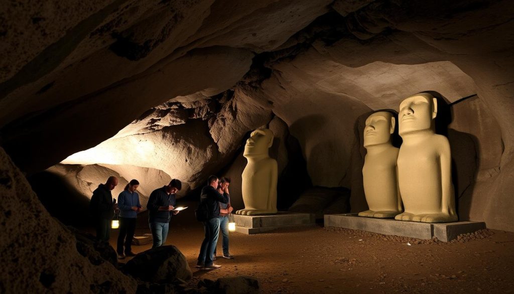 exploring Easter Island caves exploring Easter Island caves