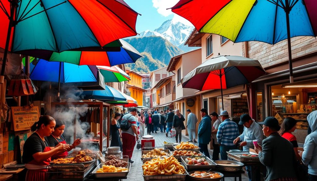 street food in Aguas Calientes street food in Aguas Calientes