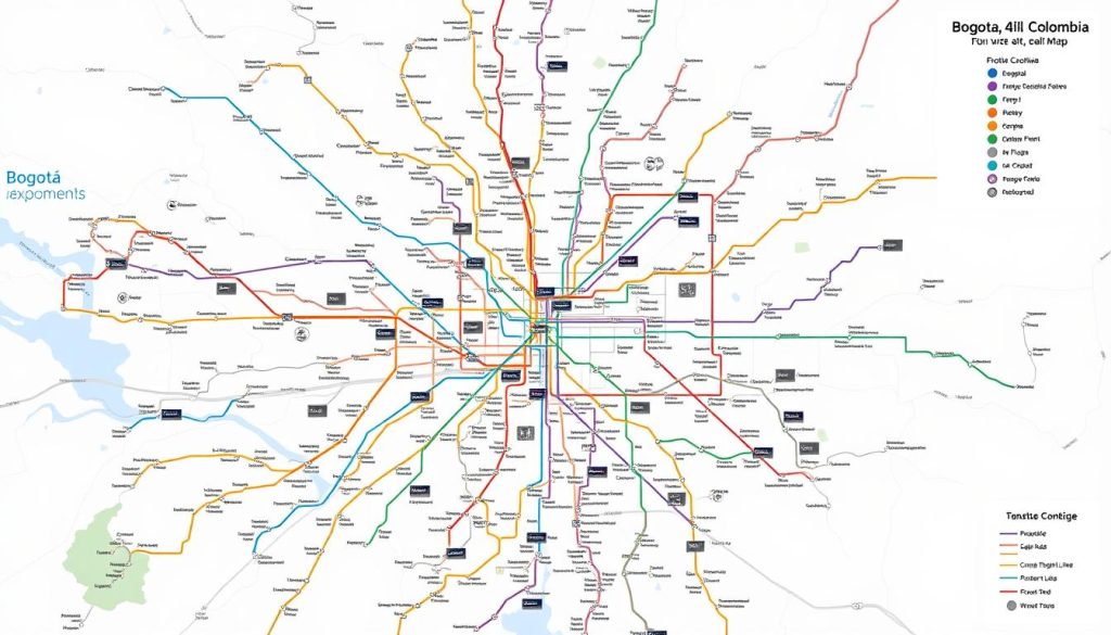 Bogotá transportation map Bogotá transportation map