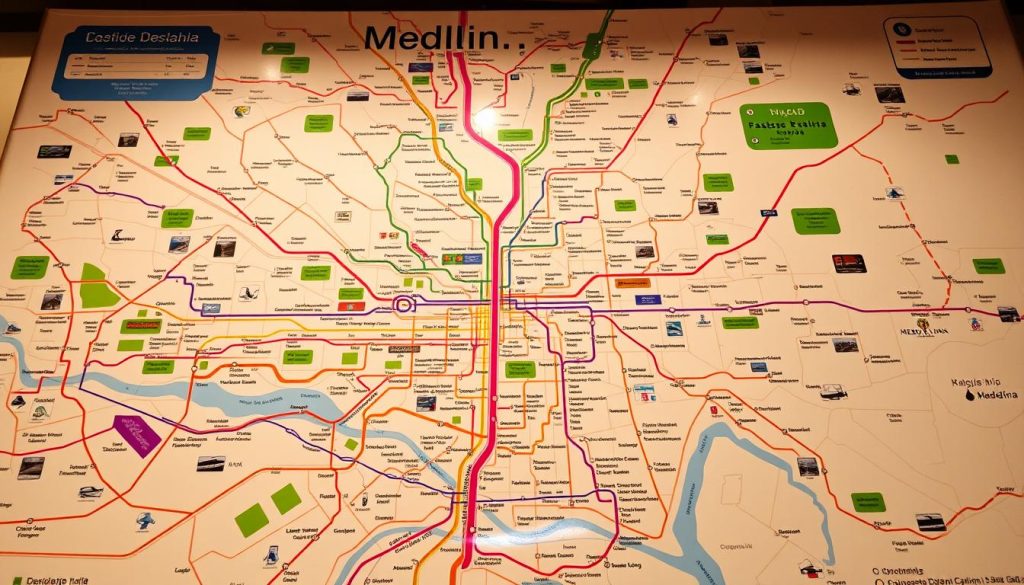 MedellĂn transportation map MedellĂn transportation map