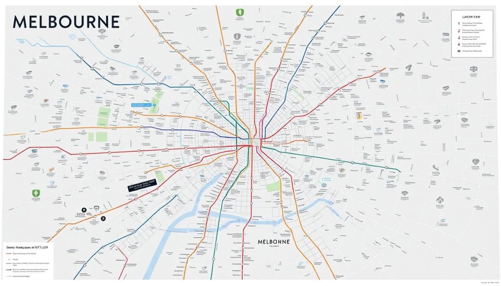 Melbourne public transport map Melbourne public transport map