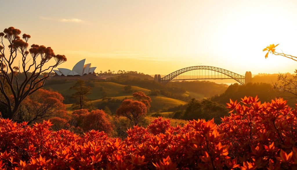 Sydney autumn landscape Sydney autumn landscape