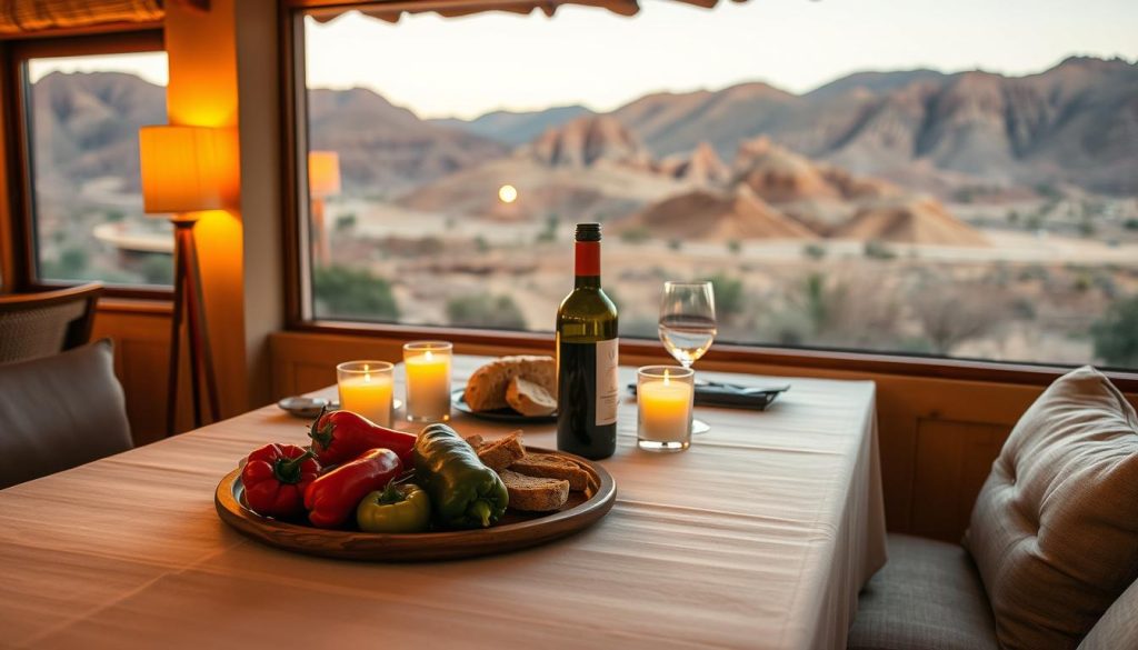 dining scene in Atacama dining scene in Atacama