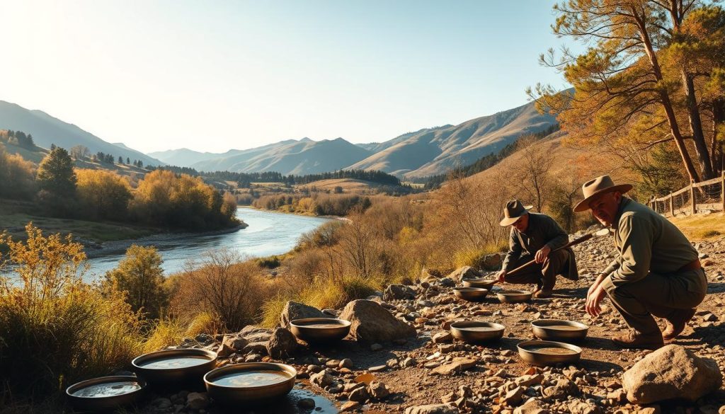 Arrowtown gold panning Arrowtown gold panning